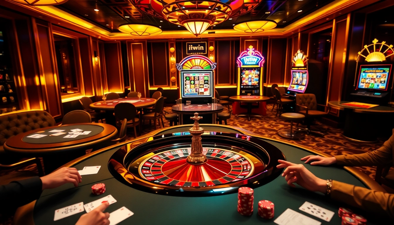 Experience the thrill of gaming at https://iwin.cn.com/ with vibrant casino tables, slot machines, and energetic players.