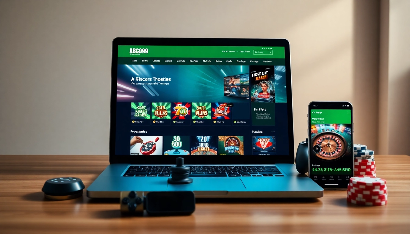 ABC999 online betting platform interface showcasing engaging games and promotions.