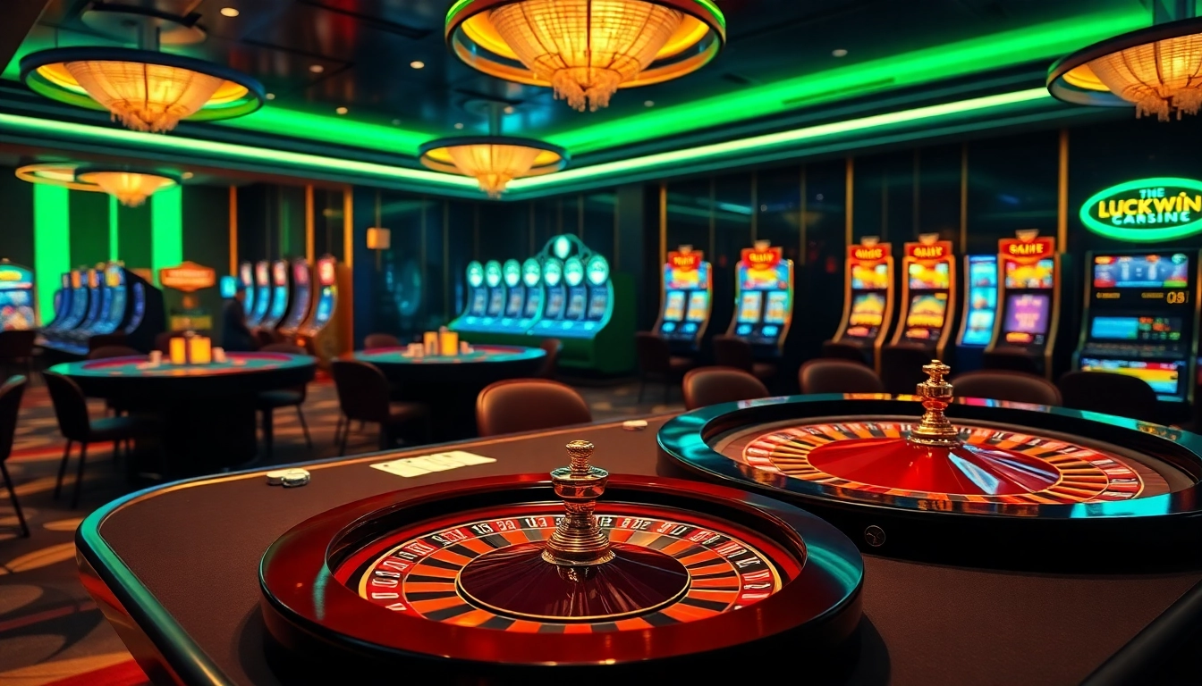 Experience Luckywin's exciting gaming ambiance with high-stakes poker and roulette.