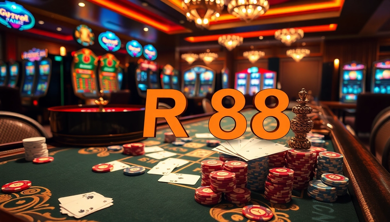 Experience high-stakes excitement at RR88 with vibrant casino games and luxurious settings.