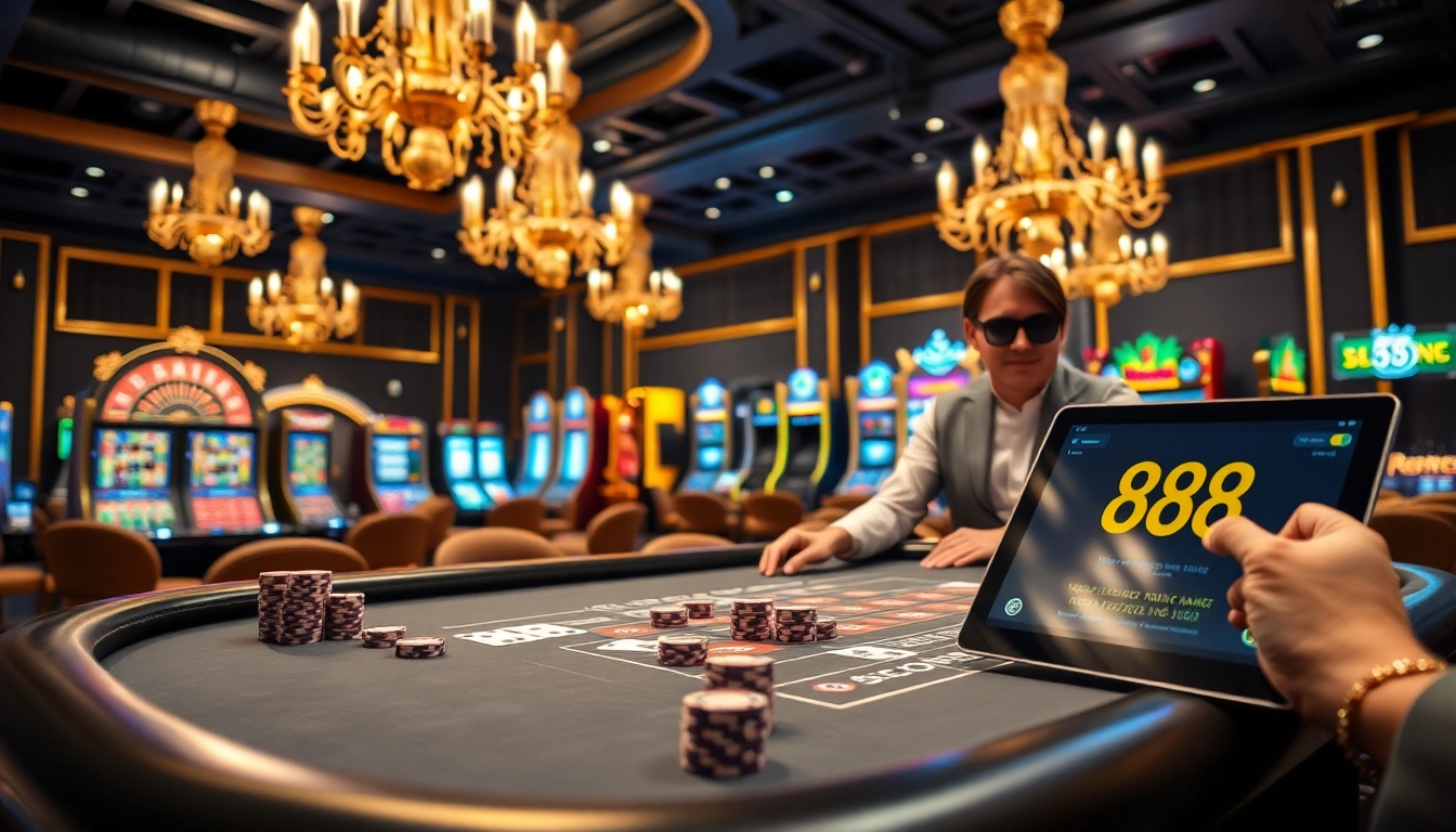 Experience the thrill of gambling with 88i on a luxurious blackjack table featuring poker chips.