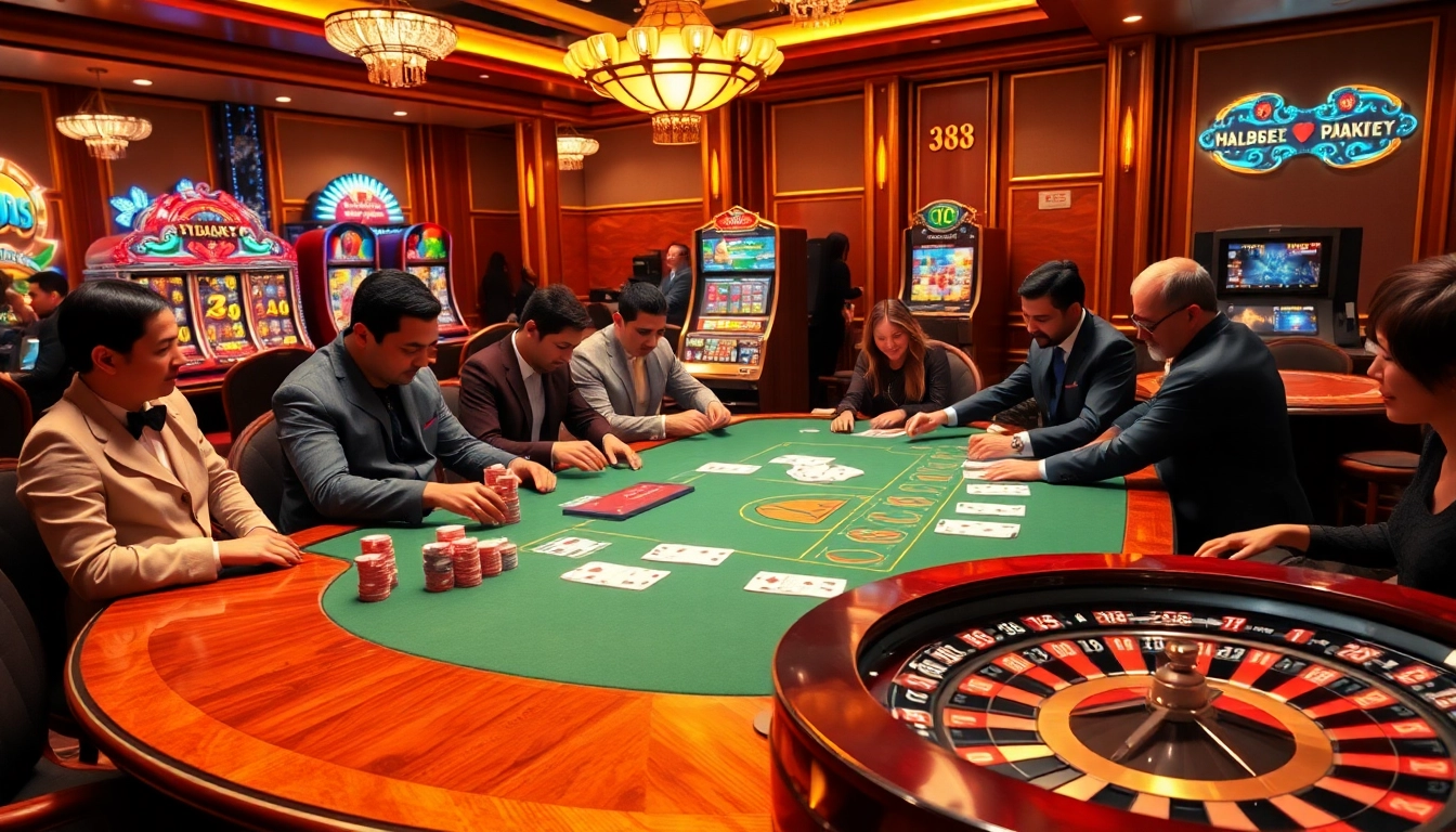 Experience the excitement of high-stakes poker at nh88's luxurious gaming tables, filled with chips and anticipation.