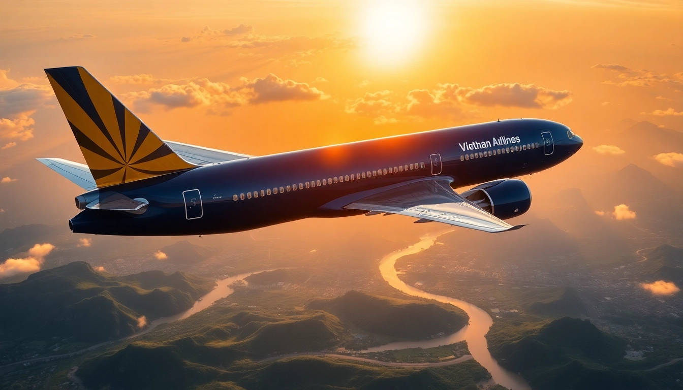 Experience the beauty of Vietnam Airlines VN168 flying over stunning landscapes.
