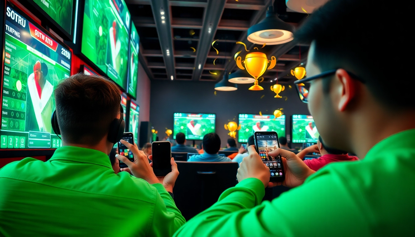 Engaging scene of players enjoying online gaming on dagawin.live, showcasing excitement and modern digital interfaces.