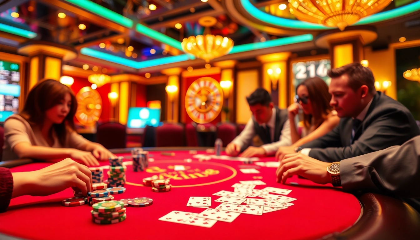 Experience luxury gaming at xin88 with exciting poker action and vibrant atmosphere.