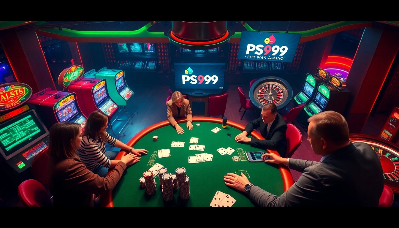 Experience the thrill of gaming at trang chủ PS99 with vibrant casino visuals and intense poker action.