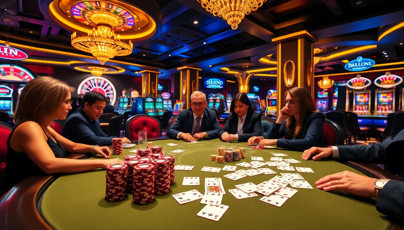 Exciting casino action at 11bett.it.com with poker chips, cards, and a vibrant atmosphere.