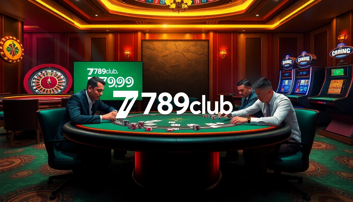 Experience the thrill of poker at 789club with vibrant casino elements and sophisticated ambiance.