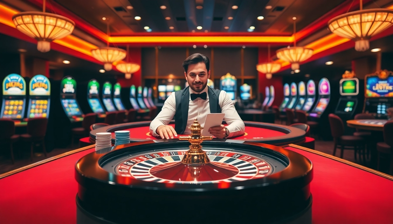 Experience the thrill of casino gaming at NHÀ CÁI TT88 with vibrant tables and exciting slot machines.